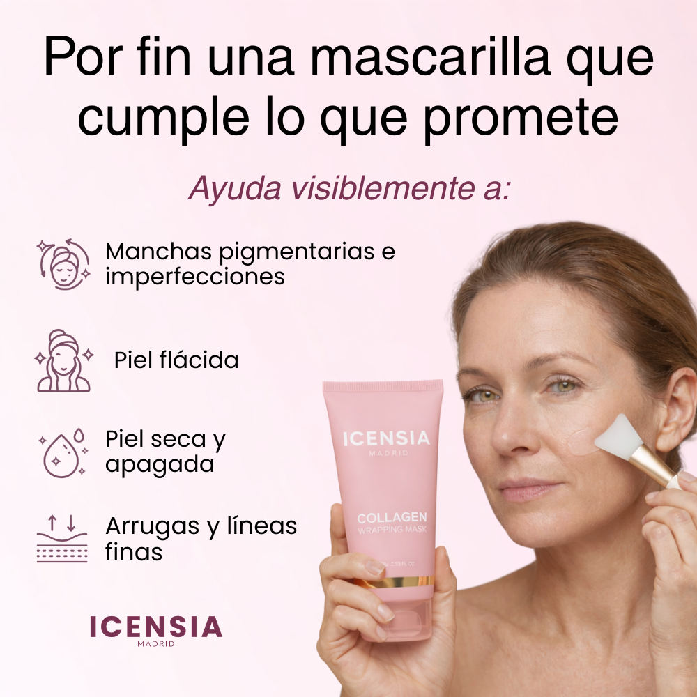 Mascarilla de biocolágeno con brocha de aplicación